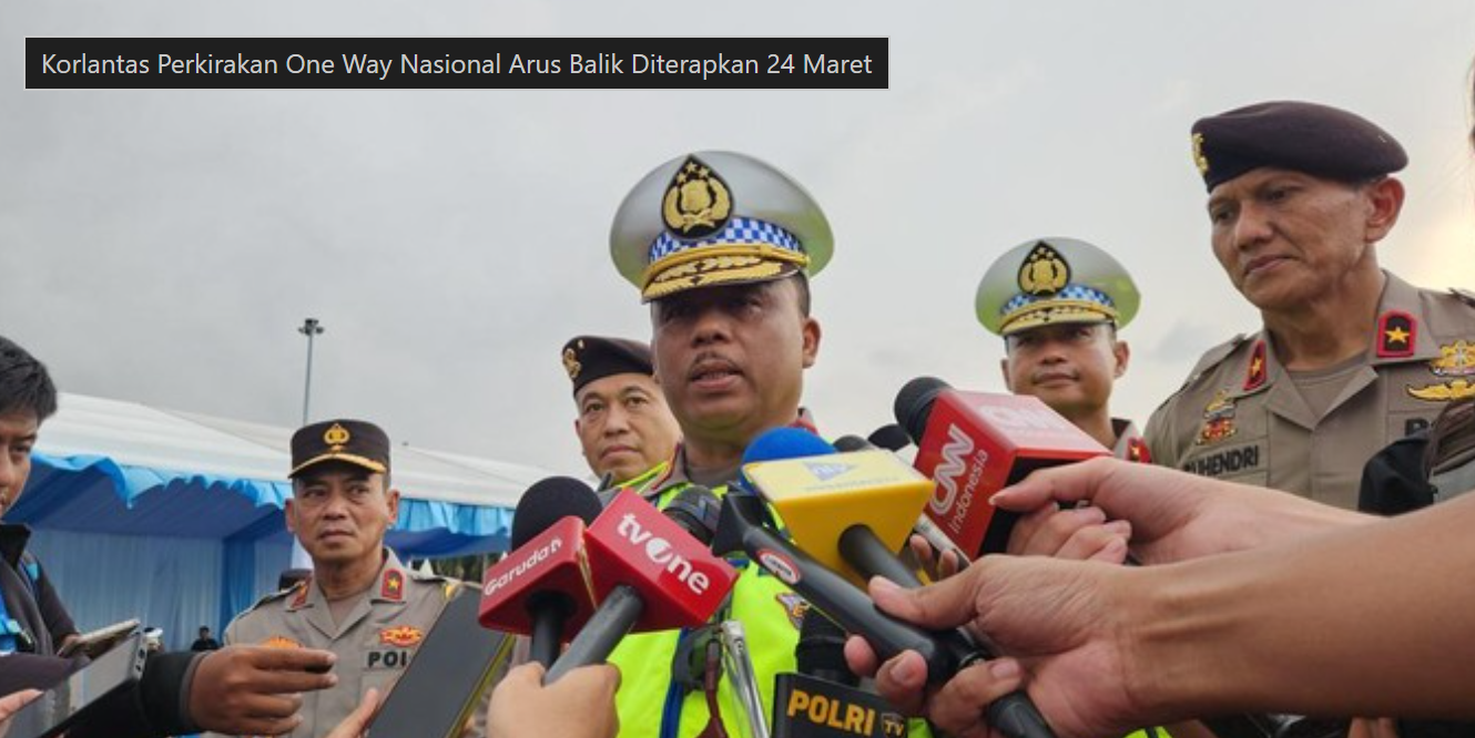 Puncak Arus Balik Diprediksi 24 Maret, Korlantas Terapkan One Way Nasional
