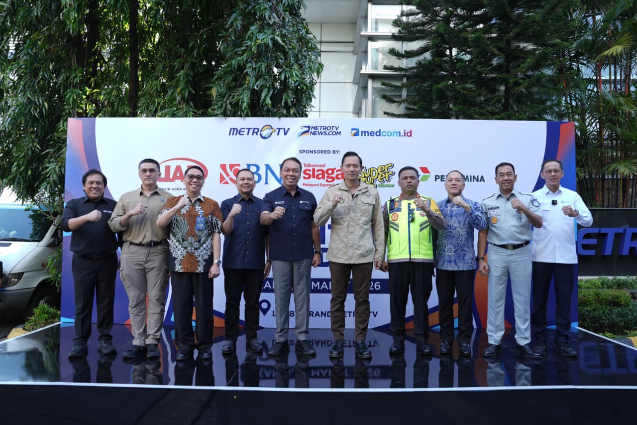 Tim Liputan Metro TV diterjunkan untuk melaporkan perkembangan arus mudik Lebaran 2026 sebagai bagian dari dukungan informasi publik